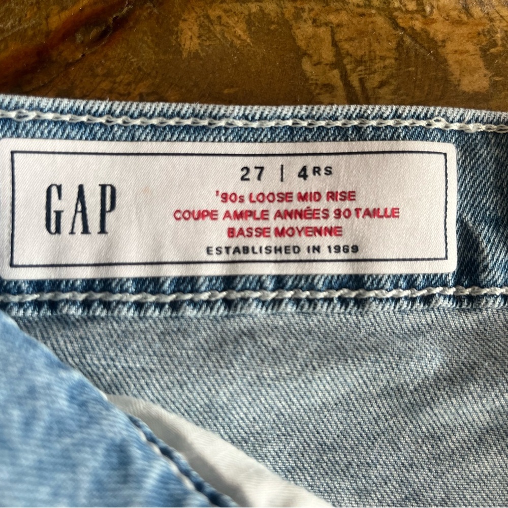 GAP Women's Mid Rise '90s Loose Cargo Jeans- US 27R - Picture 9 of 16